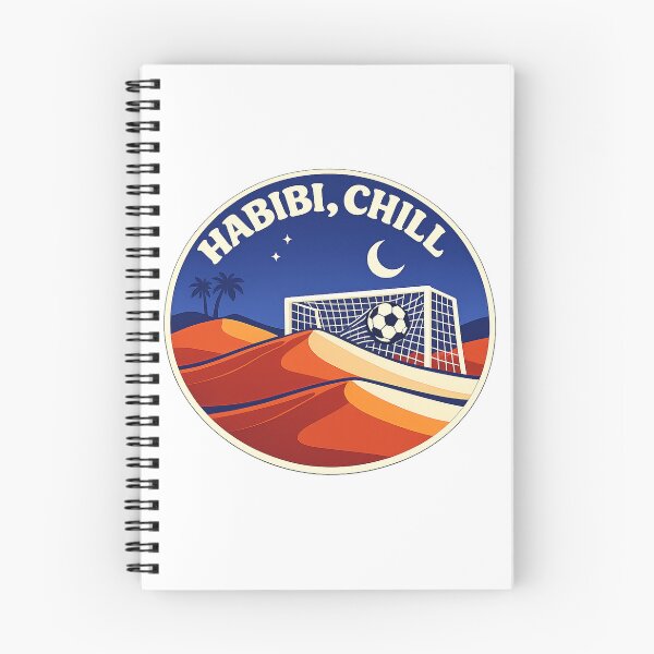 Item preview, Habibi Chill Desert Football Sticker – Retro Dune Goal Circle Design designed and sold by RDcollections.