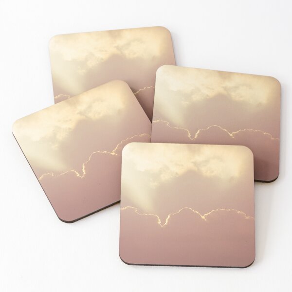Item preview, Golden sun rays through pastel pink clouds designed and sold by TanalyFlowers.