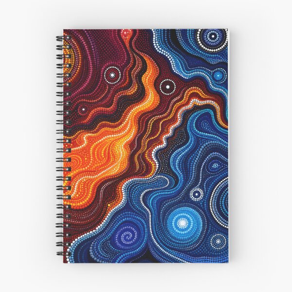 Item preview, Aboriginal Inspired Dot Art - Synergy of Lava and Ocean designed and sold by GrinGalore.
