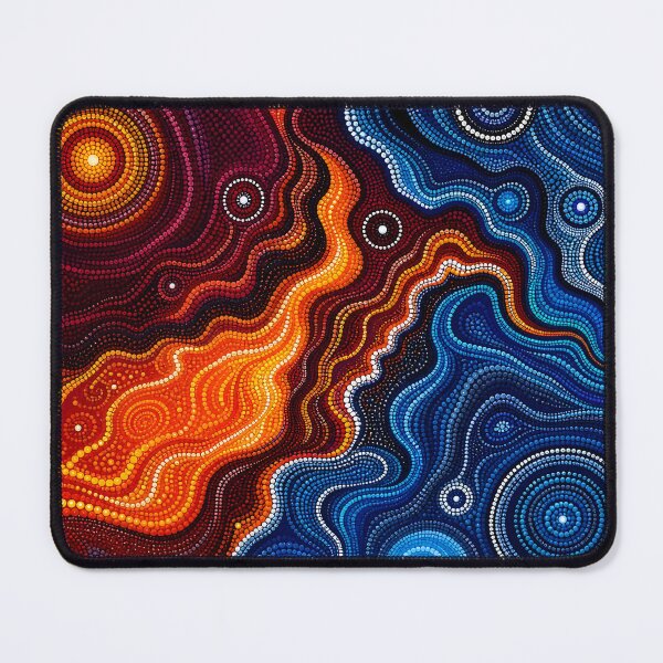Item preview, Aboriginal Inspired Dot Art - Synergy of Lava and Ocean designed and sold by GrinGalore.