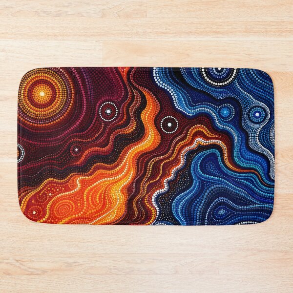 Item preview, Aboriginal Inspired Dot Art - Synergy of Lava and Ocean designed and sold by GrinGalore.