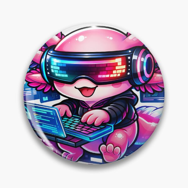 Item preview, Cyberpunk Axolotl Hacker designed and sold by PawsAndPixelsCo.