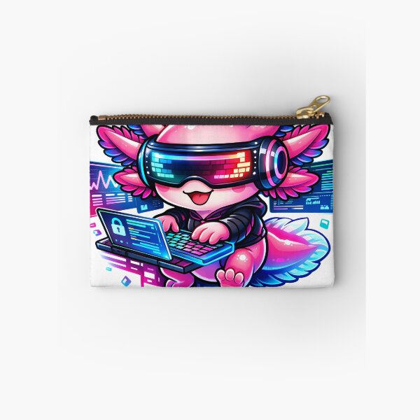 Item preview, Cyberpunk Axolotl Hacker designed and sold by PawsAndPixelsCo.