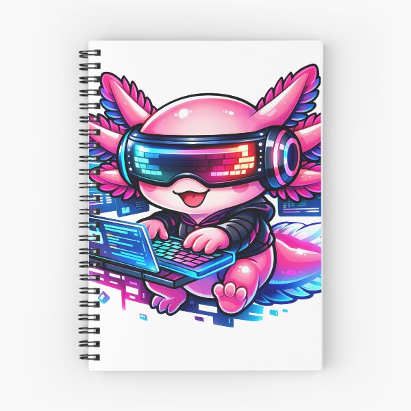 Item preview, Cyberpunk Axolotl Hacker designed and sold by PawsAndPixelsCo.