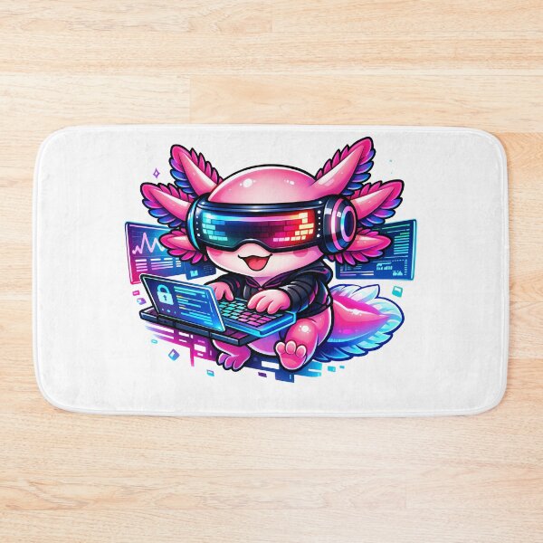 Item preview, Cyberpunk Axolotl Hacker designed and sold by PawsAndPixelsCo.