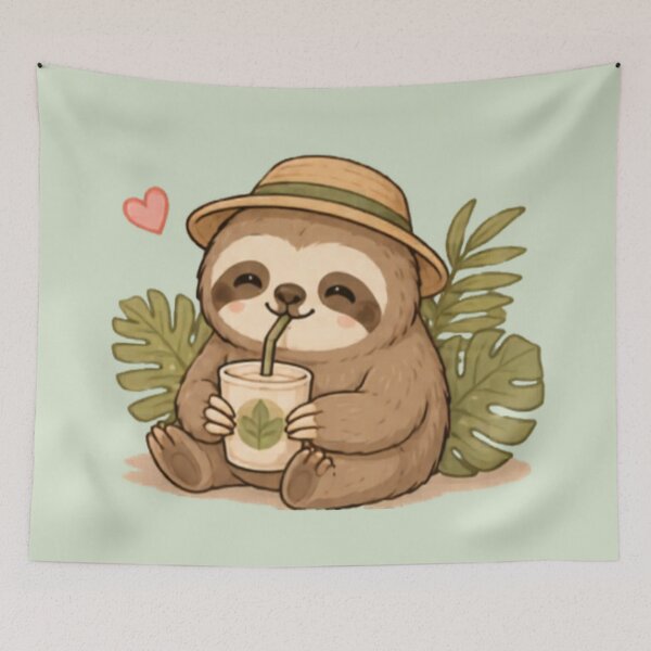 Item preview, Tropical Chill Sloth designed and sold by MellowMunchkins.