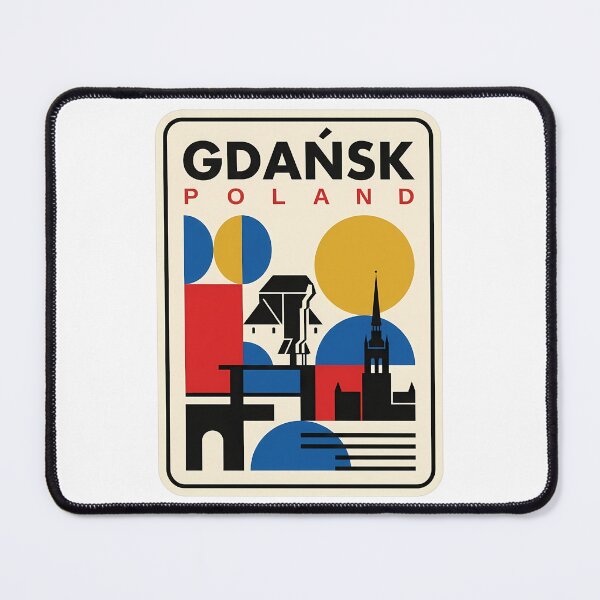 Item preview, Retro Gdansk Poland Geometric Bauhaus Landmark Style designed and sold by k3rstman1.