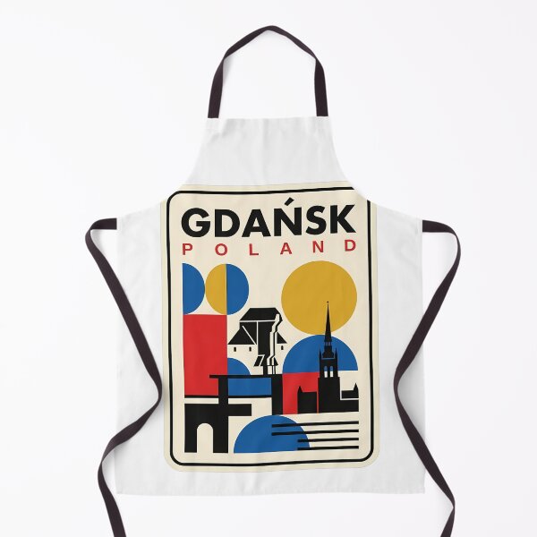 Item preview, Retro Gdansk Poland Geometric Bauhaus Landmark Style designed and sold by k3rstman1.