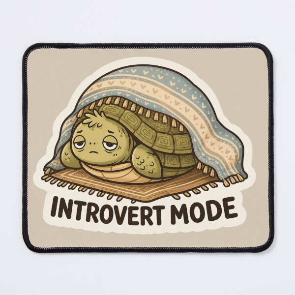Item preview, Introvert Mode Turtle Sticker – Cozy Blanket Turtle | Cute Introvert Aesthetic Design designed and sold by Safe Haven Pets.
