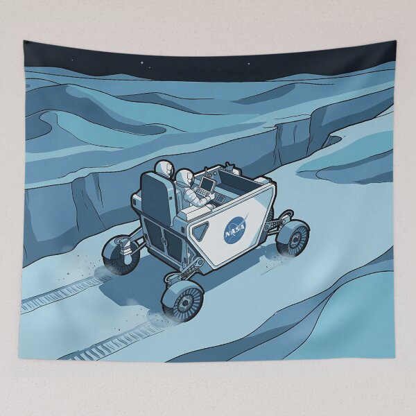 Item preview, NASA Astronauts Lunar Rover Space Exploration designed and sold by 7Pixel.