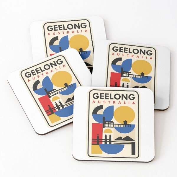 Item preview, Vintage Geelong Australia Geometric Bauhaus Travel Style designed and sold by k3rstman1.