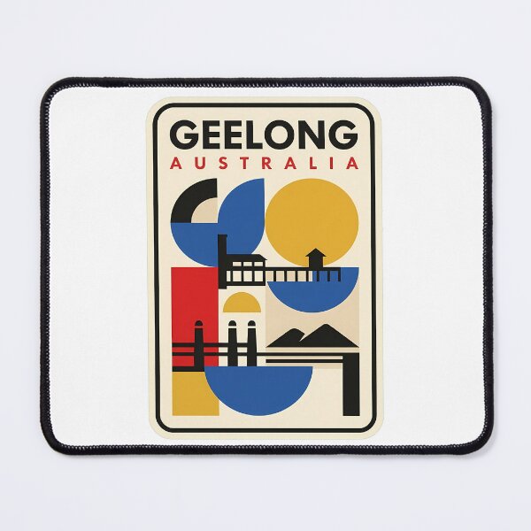 Item preview, Vintage Geelong Australia Geometric Bauhaus Travel Style designed and sold by k3rstman1.