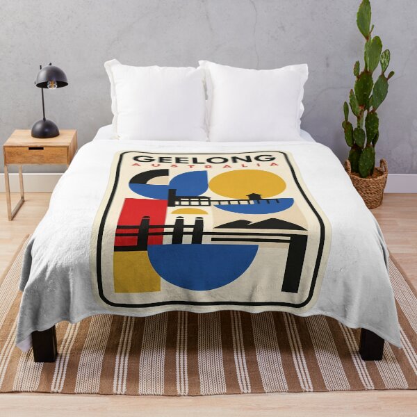 Item preview, Vintage Geelong Australia Geometric Bauhaus Travel Style designed and sold by k3rstman1.