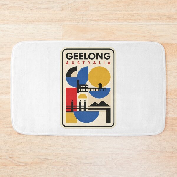Artikelvorschau, Vintage Geelong Australien Geometrischer Bauhaus-Reisestil entworfen und verkauft von k3rstman1.
