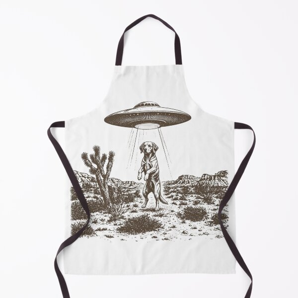 Item preview, UFO Dog Western Vintage Alien Graphic Funny Space Dog Retro Sci Fi Gift designed and sold by Thread&Fable.