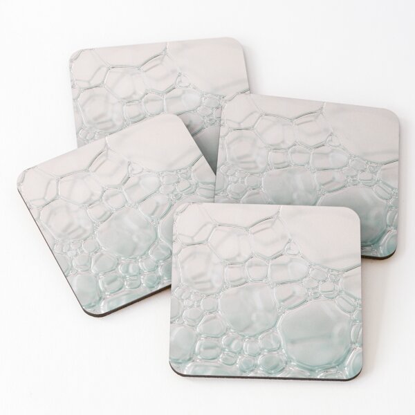 Item preview, Minimalist mint green foam and geometric bubbles macro designed and sold by TanalyFlowers.