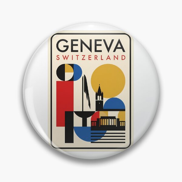 Item preview, Abstract Geometric Geneva Switzerland Travel Landmark designed and sold by k3rstman1.