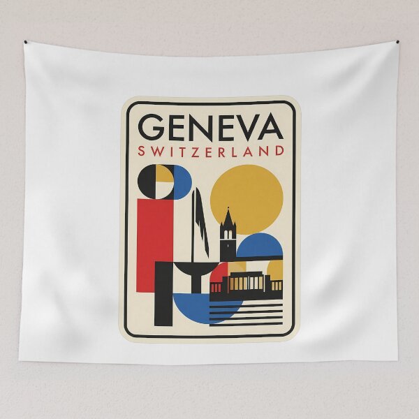 Item preview, Abstract Geometric Geneva Switzerland Travel Landmark designed and sold by k3rstman1.