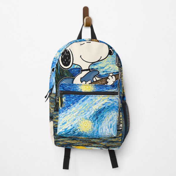 Item preview, Snoopy and Woodstock Rock Band Funny Starry Night Art designed and sold by Har-vee.
