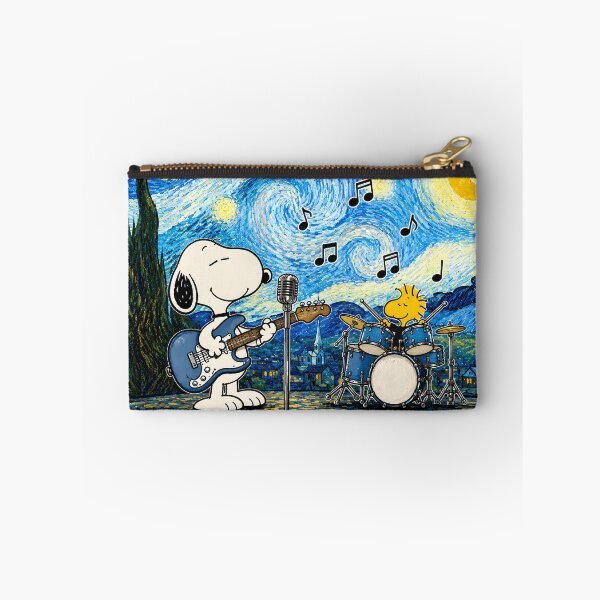 Item preview, Snoopy and Woodstock Rock Band Funny Starry Night Art designed and sold by Har-vee.