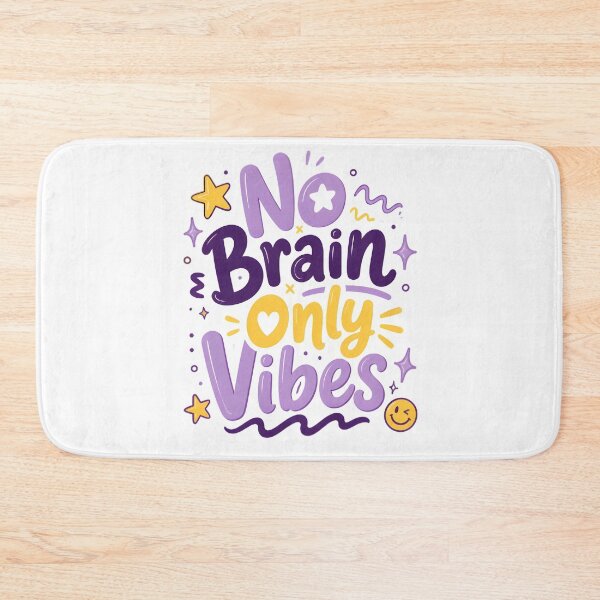 Item preview, No Brain Only Vibes — Funny Quote Sticker designed and sold by tommysworks.