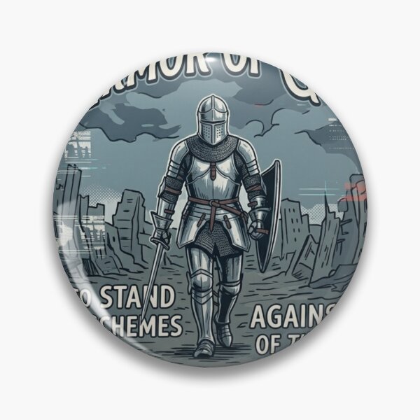 Item preview, Armor of God Ephesians 6 11 Medieval Knight Glitch Art designed and sold by Love Christ Live Life.