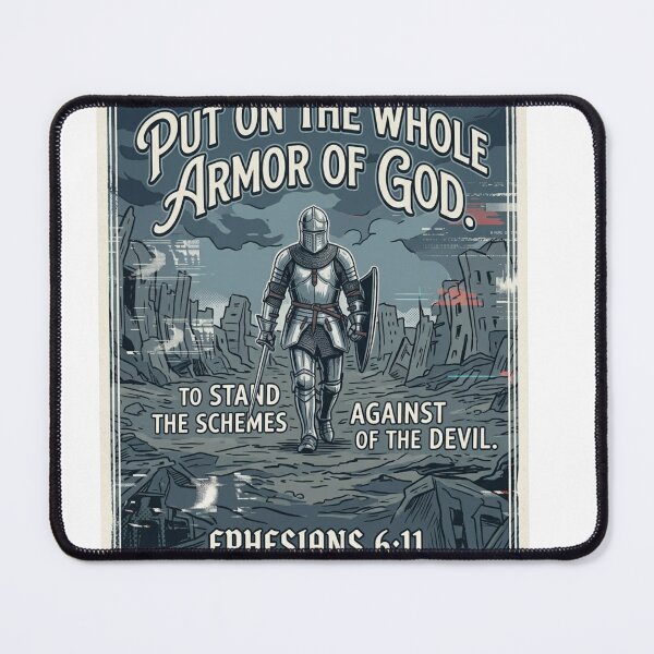 Item preview, Armor of God Ephesians 6 11 Medieval Knight Glitch Art designed and sold by Love Christ Live Life.