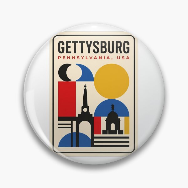 Item preview, Retro Gettysburg Pennsylvania USA Geometric Travel Style designed and sold by k3rstman1.
