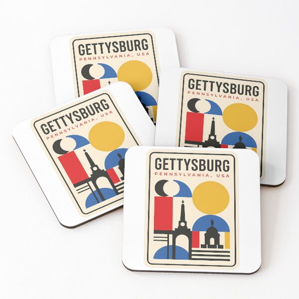 Artikelvorschau, Retro-Reisestil in Gettysburg, Pennsylvania, USA, mit geometrischem Design entworfen und verkauft von k3rstman1.