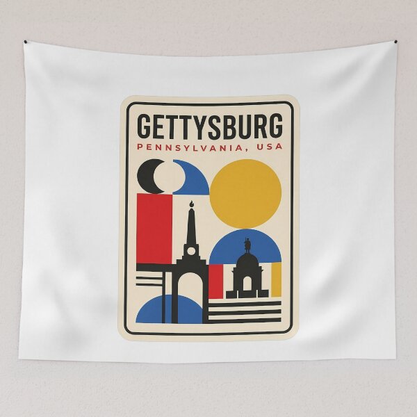 Item preview, Retro Gettysburg Pennsylvania USA Geometric Travel Style designed and sold by k3rstman1.