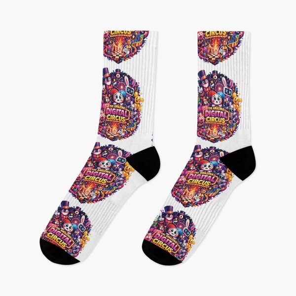 Item preview, The Amazing Digital Circus Fan Art Neon Cartoon Design | Pomni Inspired Glitch Aesthetic Graphic Tee designed and sold by Graphic Therapist.