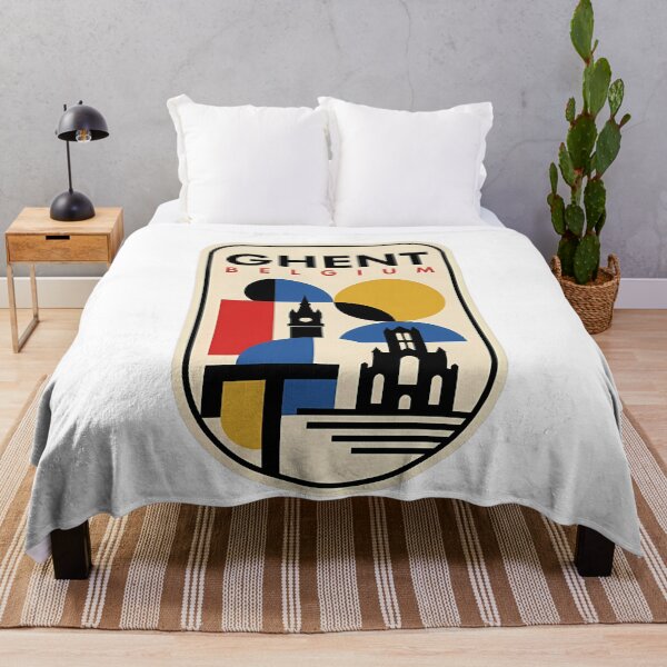 Item preview, Retro Ghent Belgium Abstract Geometric Cityscape designed and sold by k3rstman1.