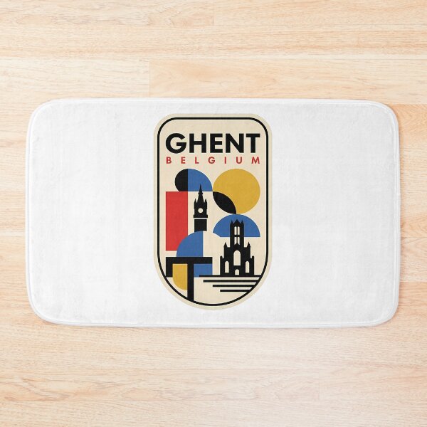 Item preview, Retro Ghent Belgium Abstract Geometric Cityscape designed and sold by k3rstman1.