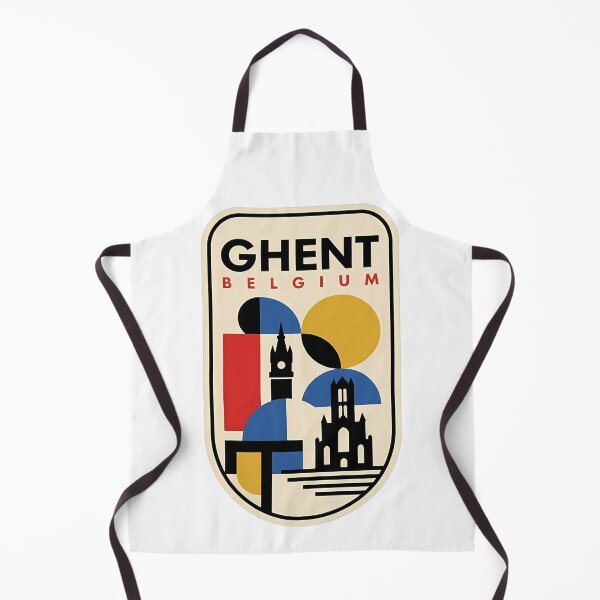 Item preview, Retro Ghent Belgium Abstract Geometric Cityscape designed and sold by k3rstman1.