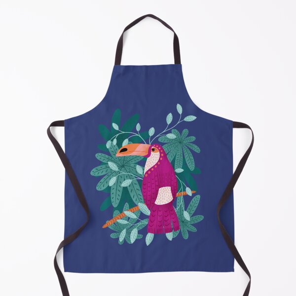 Item preview, Jungle Tucan bird in the wild botanical leaves designed and sold by bryonyhall.