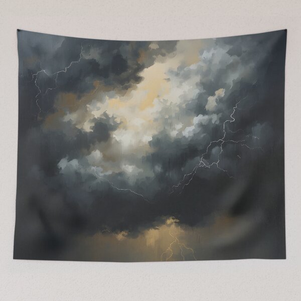 Item preview, Dark Storm Clouds Lightning Dramatic Sky Art designed and sold by Luna-Flow.