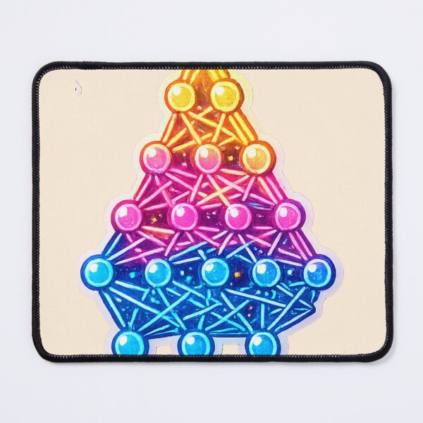 Item preview, Neural Network in neon style designed and sold by DesignPrePress.