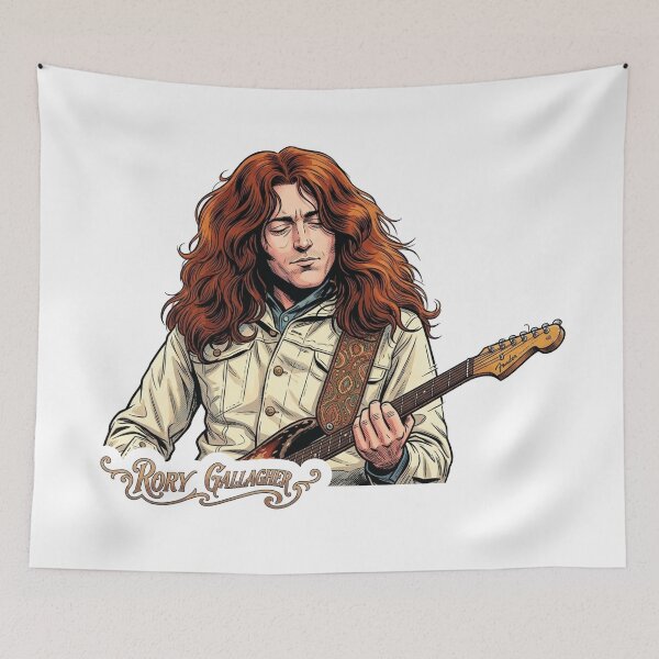Item preview, Rory Gallagher Paisley Strap Blues Guitar Legend Sticker designed and sold by topprinting.