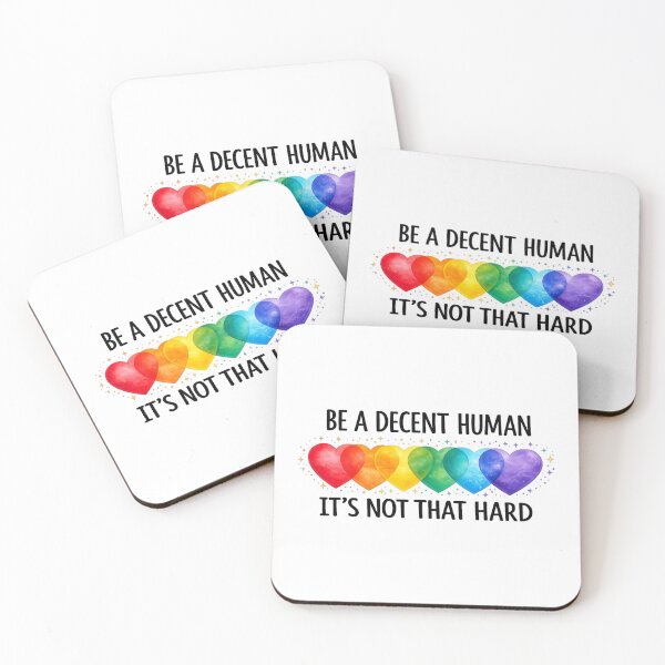 Item preview, Be A Decent Human It's Not That Hard, Equality, Rainbow Heart Pride, Inclusive designed and sold by toongstudio.