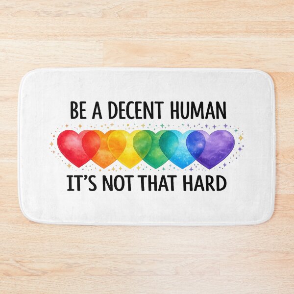Item preview, Be A Decent Human It's Not That Hard, Equality, Rainbow Heart Pride, Inclusive designed and sold by toongstudio.