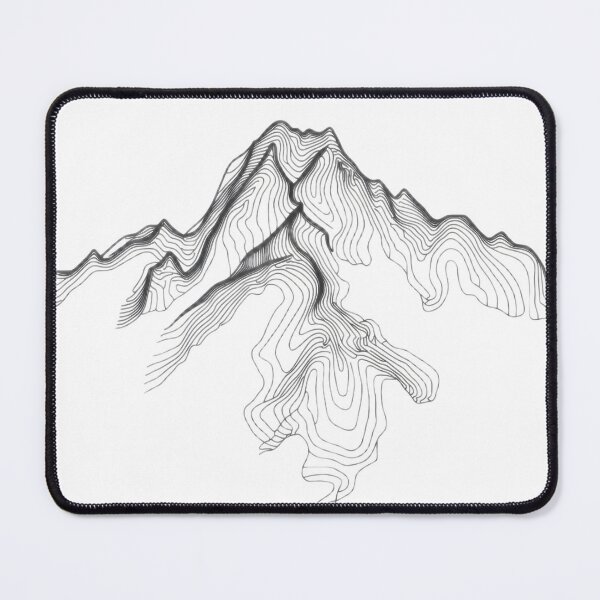 Item preview, Minimalist Topographic Mountain Line Art designed and sold by Evergreen Horizon Works.