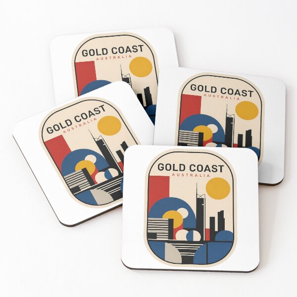 Item preview, Gold Coast Australia Retro Geometric City Skyline designed and sold by k3rstman1.