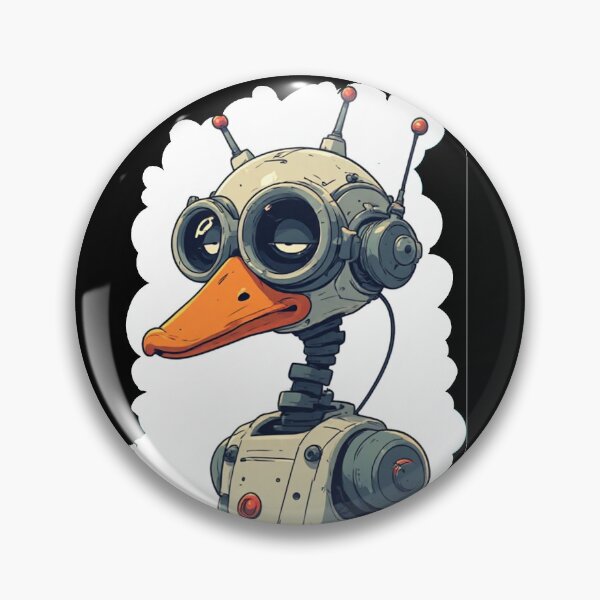 Item preview, Quacktron 3000 – The Existential Duckbot designed and sold by halibutgoatramb.