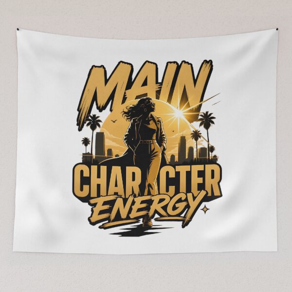 Item preview, Main Character Energy — Aesthetic Quote Sticker T-Shirt designed and sold by tommysworks.
