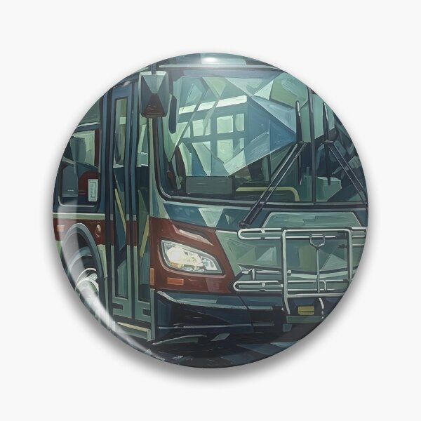 Item preview, Abstract Cubist City Bus Fine Art | Futuristic Geometric Urban Landscape | Modern Expressionist Transportation Print designed and sold by SergioMiklos.