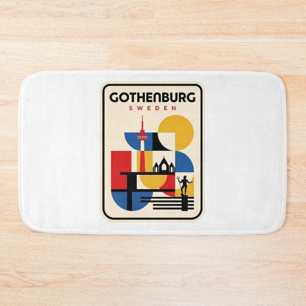 Item preview, Gothenburg Sweden Retro Geometric Travel Poster designed and sold by k3rstman1.