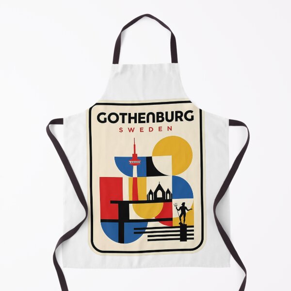 Item preview, Gothenburg Sweden Retro Geometric Travel Poster designed and sold by k3rstman1.