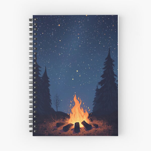 Item preview, Campfire Under Starry Forest Night designed and sold by Evergreen Horizon Works.