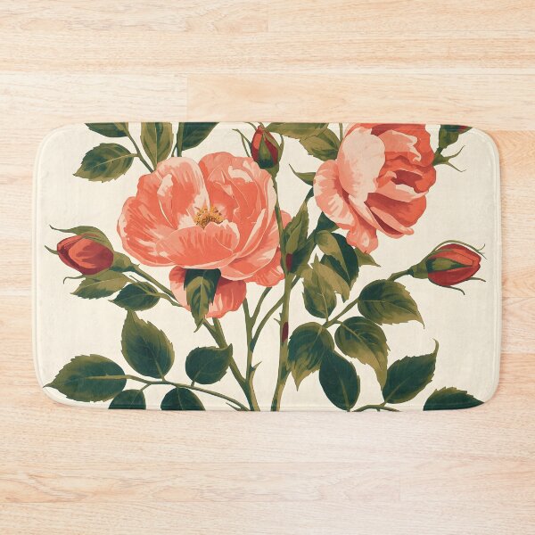 Item preview, Vintage Pink Rose Botanical Floral Art Print designed and sold by Luna-Flow.