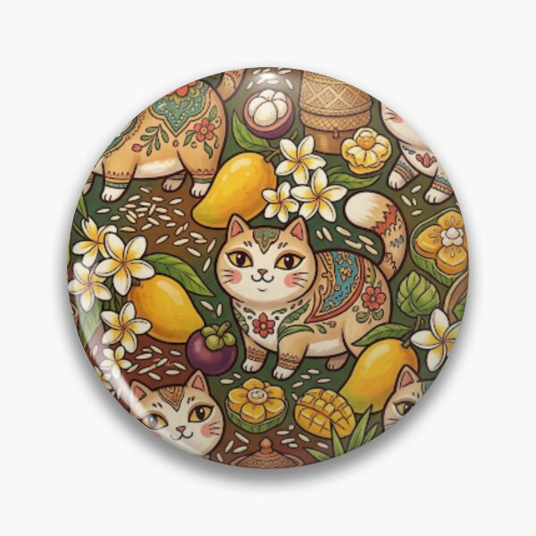 Item preview, Tropical Mango Garden Cats designed and sold by Iampoji.
